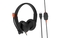 Meetion Hp003u Usb Telephony Headset With Microphone & Volume Control Black