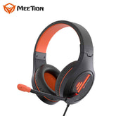 Meetion HP021 Stereo Backlit Gaming Wired Headset - Black&Orange