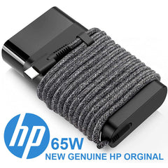 HP Genuine 65W USB-C Slim Power Adapter, AC 100-240V, 50/60Hz, Power Saving, Black