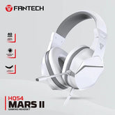 Fantech HQ54 Mars II (White) Wired (3.5mm) Gaming Headset, Multiplatform PC, PS, XBOX, Mobile, including 3.5mm Audio Splitter w/ Noise Cancelling Mic & Easy Inline Volume Control | HQ54 Mars II White |
