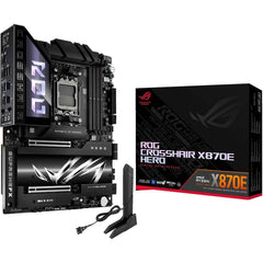 Asus Rog Crosshair X870e Hero, Amd Am5 Motherboard, Ddr5 192gb Max Support Expo, Ai Intelligence, Wi Fi 7, 2 X Usb4 Ports, Overclocking Support