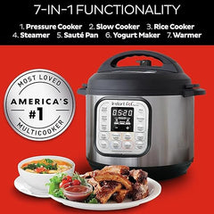 Instant Electric Pressure Cooke Pot Duo, 5.7Lit, 1000Watts, Stainless Steel - 112-0027-01