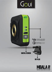 Goui Mbala Wall Charger & Pro Power Bank 10000Mah, Wireless, Black - G-KITWIRE10