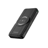 Promate Power Bank 10000Mah, 5 In 1, Foldable MagSafe, Black - POWERPACK-FOLD BLK