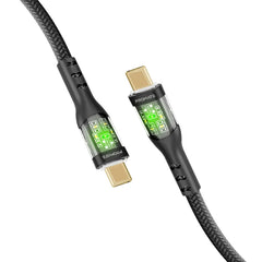 Promate Ultra Fast Charger Cable, Type-C to Type-C, 1.2Mm, 60Watts, Navy - TRANSLINE-CC