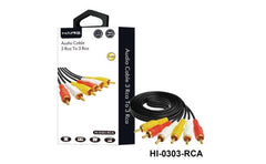 HAING 3 RCA Male to 3 RCA Male Audio Cable, 1.5M - HI-0303-RCA-1.5M