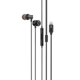 Promate Vibe-LT MFI Ergonomic IN-EAR Wired Lightning Earphones, Black - VIBE-LT BLK