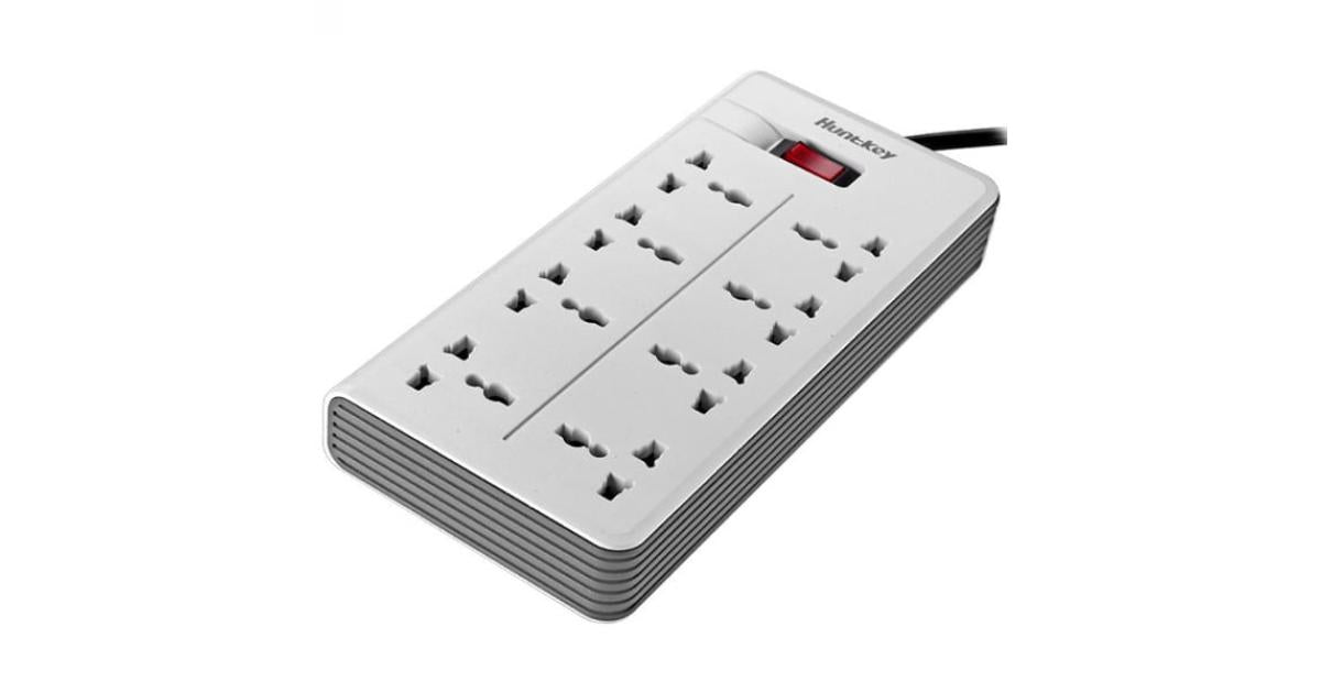Huntkey SZA801-3 Power Strip Surge w/ 8 Universal AC Sockets (3M)