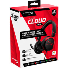 Hyperx Cloud Mini Wired Lightweight Volume Level Below 85db Flip To Mute Mic Rotating Earcups For Pc, Chromebook, Nintendo , Ps, Xbox , Phones, Laptops, Tablets Black - CompuMe