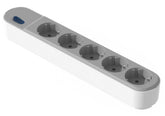 Yamatik VEGA‑105W Power Strip – 5× AC Outlets, 16A Rated, 220–250V, PP Material with Safety Shutter, Copper Connection, Multiple Cable Length Options
