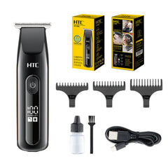 HTC Hair Clipper Shaver with A Digital, 4Attachment, Black - AT-508