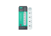Yamatik WISH‑104 Power Strip Office Extension Cord – 2m Cable, 4× AC Outlets, 220–250V, 10A Rated, Standard Grounding, Modular Push Switch Design