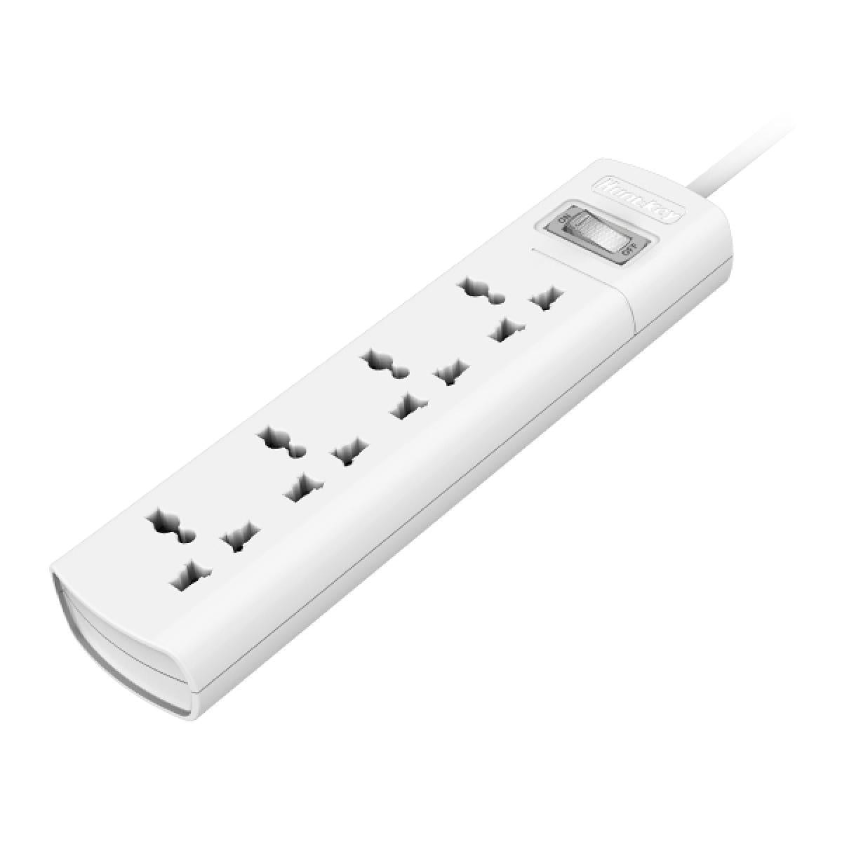 Huntkey SZM401 Power Strip Surge w- 4 Universal AC Sockets -1.5M- - SZM401 - - CompuMe