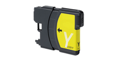 Brother LC61Y Inkjet Cartridge Yellow Compatible - CompuMe