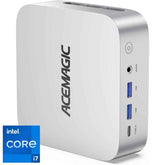 Acemagic A3a Mini Pc Barebone Intel 13gen Core I7 13700h 14 Cores High Performance Processor For Home & Business Support Triple 4k Display Support , Silver