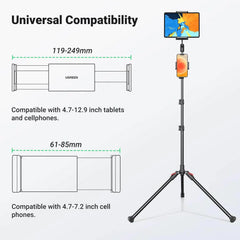 UGREEN 15647 TABLET TRIPOD FLOOR STAND - 68-Inch Height Adjustable