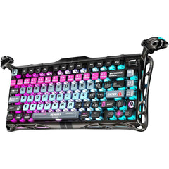 GravaStar Mercury V75 Pro HE Keyboard – 75% Layout Gaming Keyboard, Hall‑Effect Magnetic Switches, Only Wired, Hot‑Swappable, 8000 Hz Polling, Dual‑Zone RGB, Semi‑Aluminum Frame with Cyberpunk | V75 Pro HE |