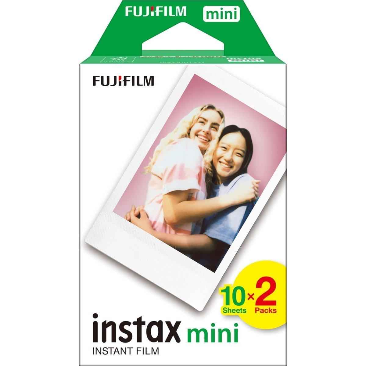 Fujifilm Instax Mini Instant Film Twin Pack (White)- 20 Sheet
