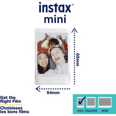 Fujifilm Instax Mini Instant Film Twin Pack (White)- 20 Sheet