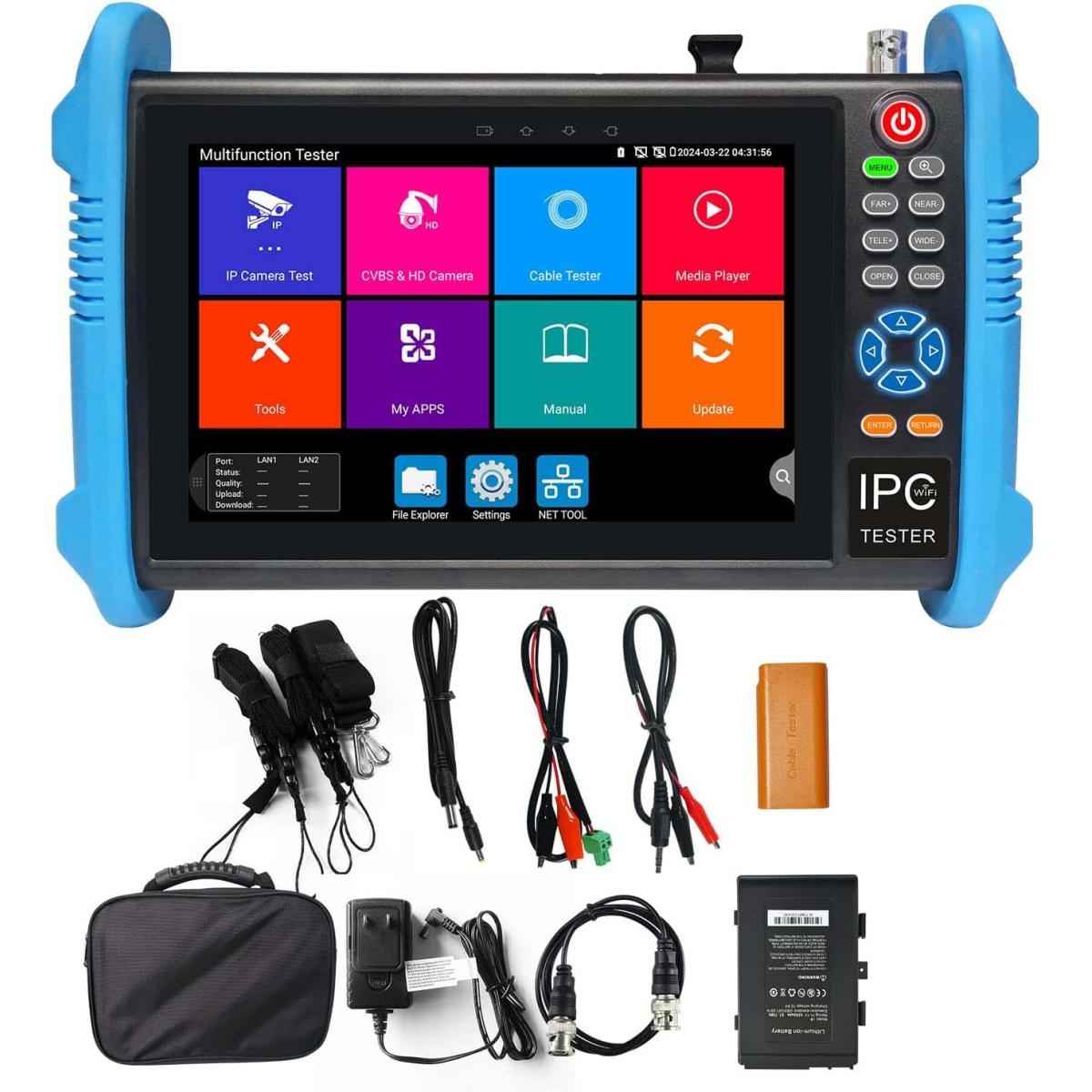 NO - Brand V86 All in One TVI CVI AHD EX - SDI/HD - SDI CVBS IP Tester with cameras & recorders