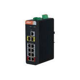 Dahua IS4210 - 8GT - 120 10 - Port Managed Industrial Gigabit Switch with 8 - Port PoE