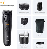 Braun Beard Trimmer, Waterproof, 138Gr, Black - BT5560