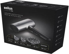 Braun Hair Dryer Htdc, Dryer Super Ionic, 3Speeds, 2200Watts, Grey - BRHD435SDE