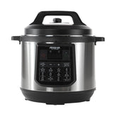 Arshia Digital Pressure Cooker, 8Lit, 1200Watts, Black & Steel - EP135-3176