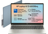 HP AI Business Laptop 15-fd0099nq, Intel Core 7 150U 5.4GHz 10 Cores, 16GB DDR5, 1TB PCIe SSD, 15.6" FHD, WiFi 6, BT 5.4 - Moonlight Blue, Natural Silver
