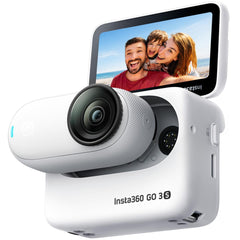 Insta360 GO 3S Standard Edition - 128 GB White 4K Tiny Portable Vlogging Camera, Hands-Free POVs, Mount Anywhere, Stabilization, 140 Min Battery Life, 10m Waterproof, Apple Find My, Pet POV - White