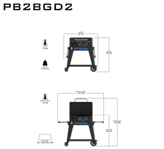 Pit Boss 2 Burner Griddle w/Removable Top