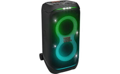 JBL PartyBox Stage 320 Portable Bluetooth Speaker, With Wheels, 5.4 Bluetooth, 240W, Splash Proof, Multi Speaker Conneion, Dual Mic & Guitar Inputs, 18 Hours Max Playing Time - Black