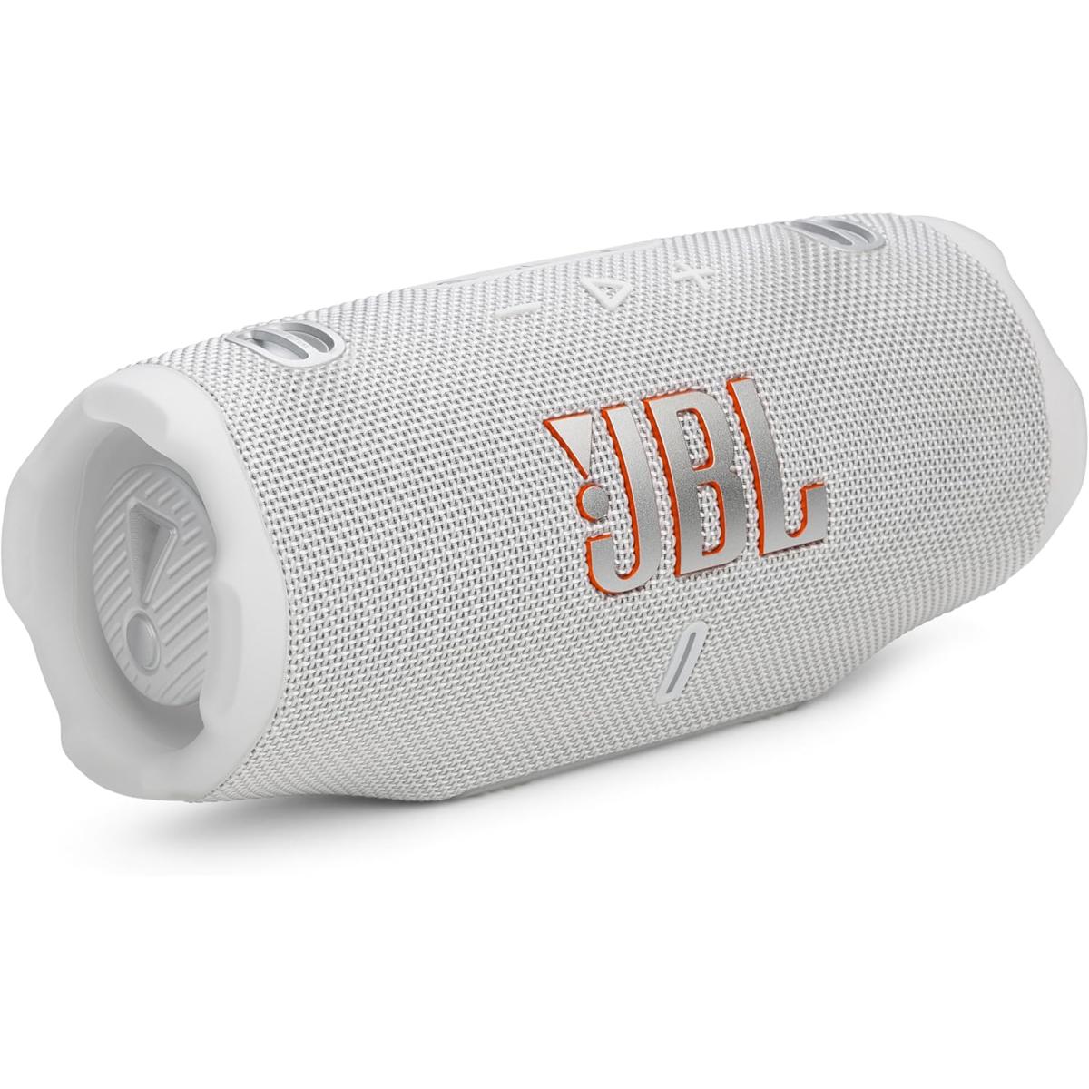 Jbl Charge 6 Portable Waterproof & Drop Proof Bluetooth Speaker, Bold Pro Sound With Ai Sound Boost, 28hrs Of Playtime, Built In Power Bank & Comes With A Sturdy/removable Carrying Strap White Jbl Charge 6 Portable Waterproof & Drop Proof Bluetooth Speaker, Bold Pro Sound With Ai Sound Boost, 28hrs Of Playtime, Built In Power Bank & Comes With A Sturdy/removable Carrying Strap White