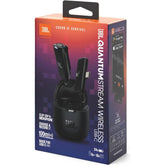 JBL Quantum Stream Wireless USB-C - Wearable Wireless Streaming Microphone for Crystal Clear Recordings, 24 Hours of Recording time, Plus Speed Charge, Included Windscreen for Noise Reduction - Black