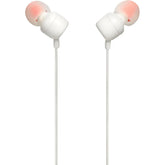 JBL Tune 110 Wired In-Ear Headphones with JBL Pure Bass Sound and Microphone | White