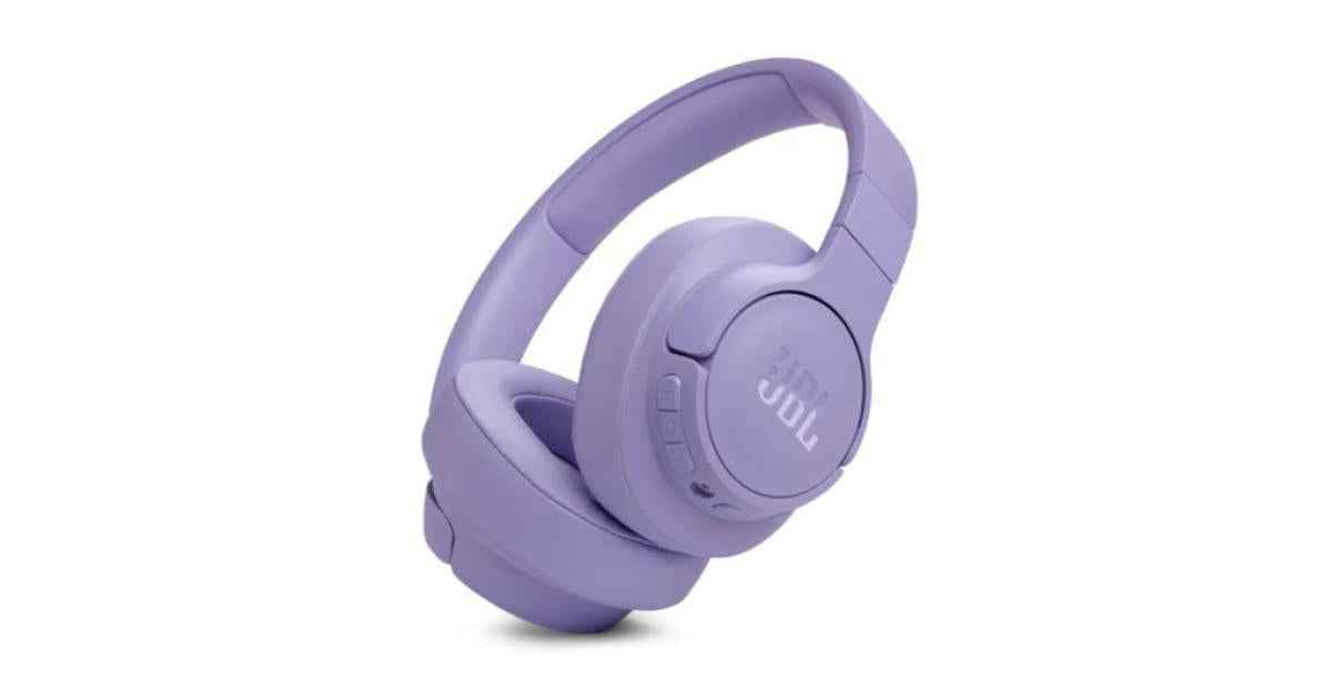 JBL Tune 770NC Adaptive Noise Cancelling Wireless Headphones - Purple