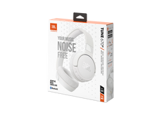 JBL Tune 670NC On-Ear Adaptive Noise Cancelling Wireless Headphones, JBL Pure Bass, 70-Hour Battery, Bluetooth 5.3 (White)