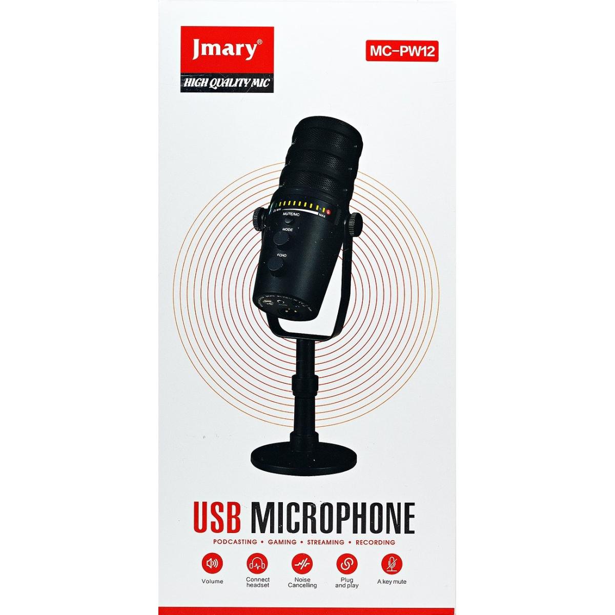 Jmary Mc Pw12 Usb Mic 360 Degree Rotating Zero Latency Mute Funion Cardioid Desktop Microphone Jmary Mc Pw12 Usb Mic 360 Degree Rotating Zero Latency Mute Funion Cardioid Desktop Microphone