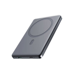 JOYROOM JR-PBM08 20W Ultra-Slim Metal Magnetic Wireless Power Bank 10000mAh Space Grey With Type-C to Type-C 60W 0.25m Cable-Black