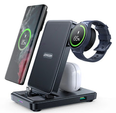 JoyRoom JR-WQS01 4 in 1 Foldable Wireless Charger - Black