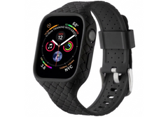 JOYROOM JR‑BP005 – Apple Watch Band for 44–45mm, Black, Woven Texture, Dirt‑Resistant, Precision Fit - 18 Months Warranty