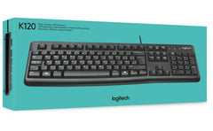 Logitech K120 Wired Keyboard For Windows, Plug And Play, Full Size, Spill Resistant, Curved Space Bar, Compatible With Pc, Laptop Black