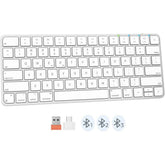 Meetion K210 ikey 2.4G Wireless & Bluetooth Ultra - thin Keyboard - White with gaming keyboard