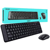 Logitech Mk220 Compa Wireless Keyboard & Mouse Set For Windows Unifying Usb Receiver 24 Month Battery Black