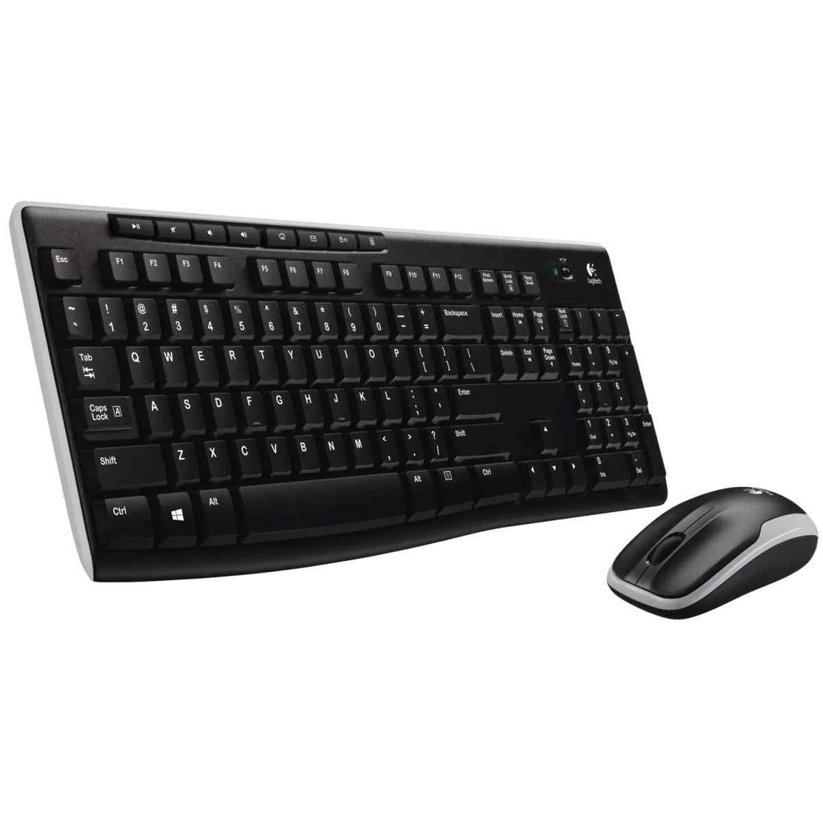 Logitech Mk270 Wireless Keyboard And Mouse Combo Arabic / English Layout (black)