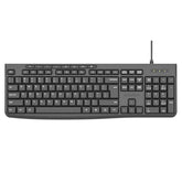 Meetion K295 Zero Noise Durable Wired Office Keyboard - Black with gaming keyboard