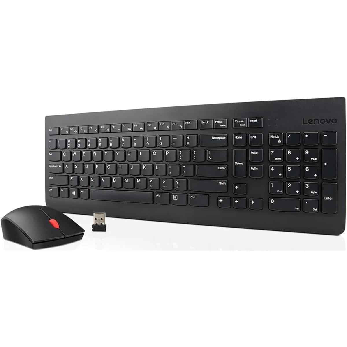 Lenovo 510 Wireless Keyboard & Mouse Combo Full Size Island Key Design Left Or Right Hand Optical Mouse Arabic / English Black