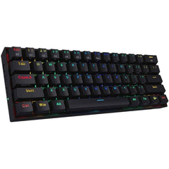 Redragon K530 Pro Draconic 60% Wireless Rgb Mechanical Keyboard, Bt/2.4ghz/wired 3 Mode 61 Keys Compa Gaming Keyboard W/hot Swap Socket, Free Mod Plate Mounted Pcb & Taile Brown Switch Black
