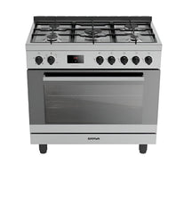 G3 FERRARI Free Stand Cooker, 90Cm, 5Burners, Stainless Steel - GF96GXPROF