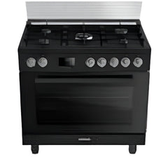 G3 FERRARI Free Stand Cooker, 90Cm, 5Burners, Black - SP96GBC